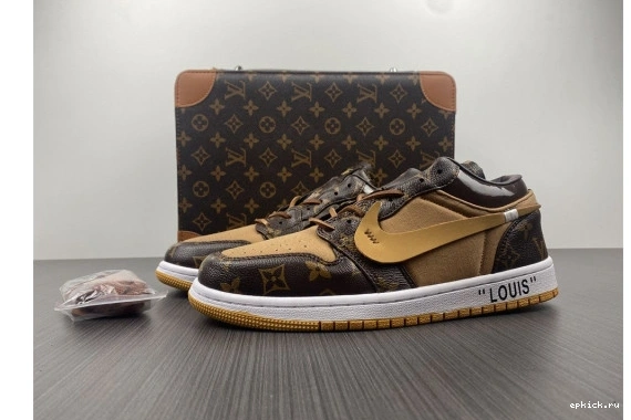 EP CASE) AIR O-W JORDAN -LouiV (WITH WHITE-LouiV 1 Top Low 0430